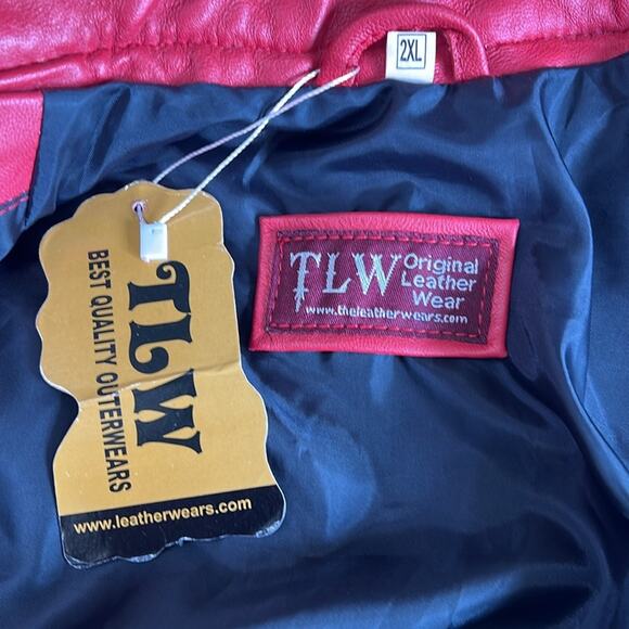 Unisex 2XL Red Leather Jacket with removable sleeves Michael Jackson Thriller - Picture 7 of 16